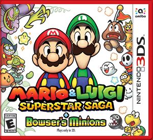 Front cover of Mario & Luigi: Superstar Saga + Bowser's Minions for 3DS