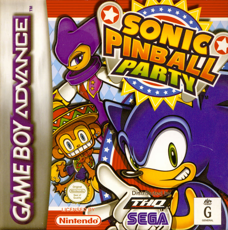 Front cover of Sonic Pinball Party for Game Boy Advance