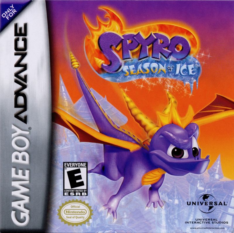 Front cover of Spyro: Season of Ice for Game Boy Advance