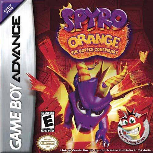 Front cover of Spyro Orange: The Cortex Conspiracy for Game Boy Advance