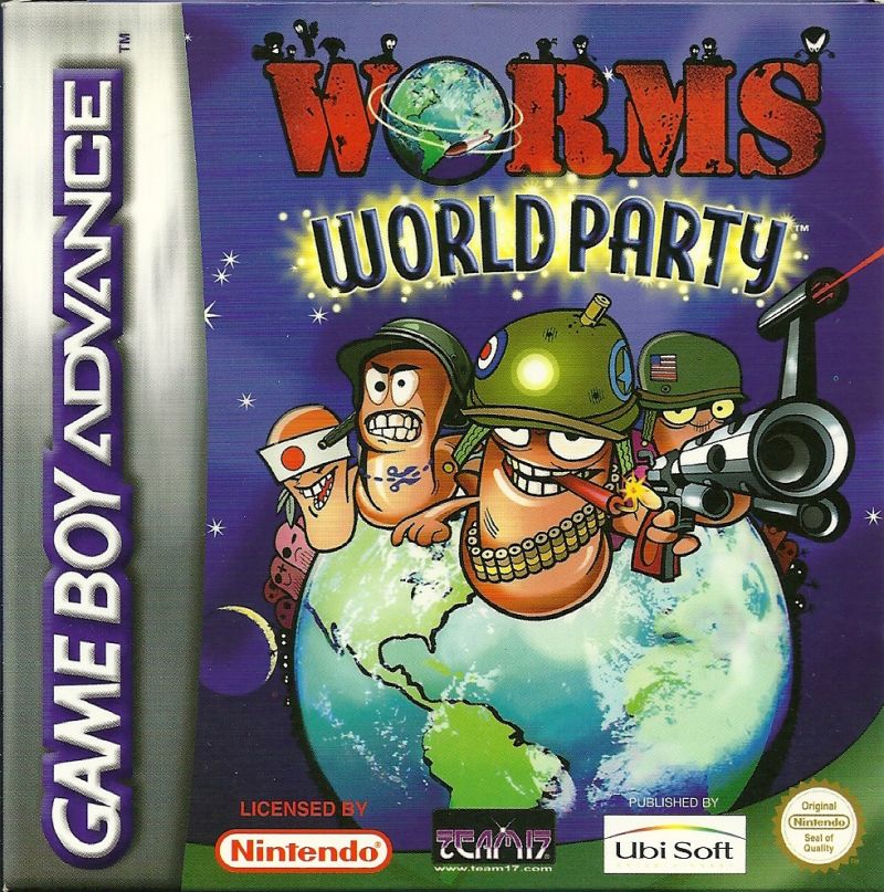 Front cover of Worms World Party for Game Boy Advance