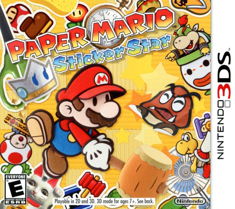 Front cover of Paper Mario: Sticker Star for 3DS