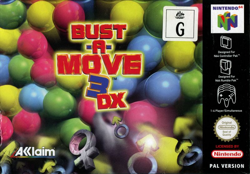 Front cover of Bust-A-Move 3 for Nintendo 64