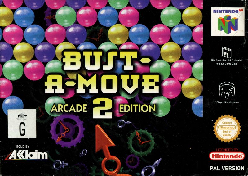 Front cover of Bust-A-Move Again for Nintendo 64