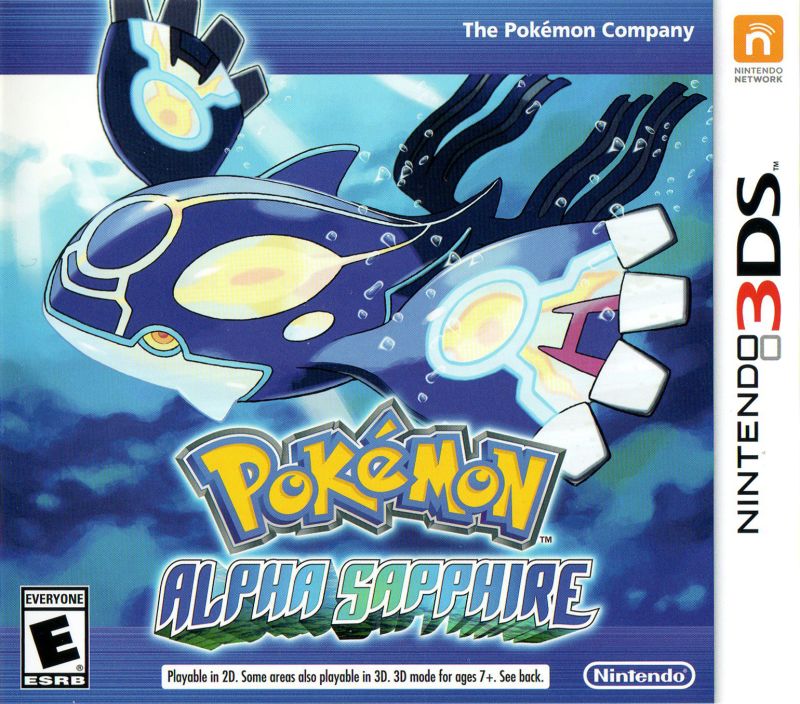 Front cover of Pokémon Alpha Sapphire for 3DS