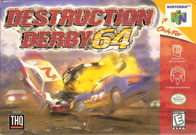 Front cover of Destruction Derby 64 for Nintendo 64