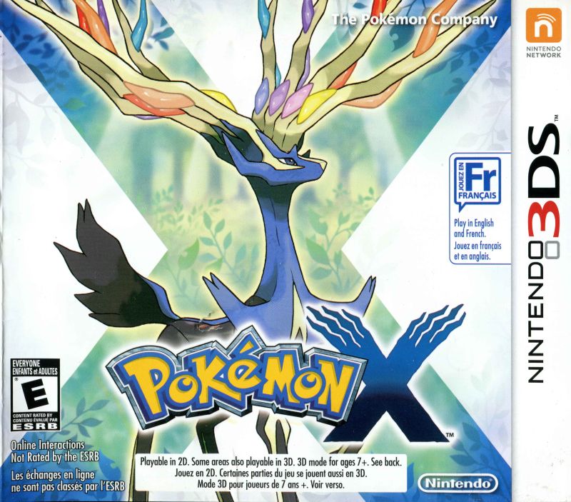 Front cover of Pokémon X for 3DS