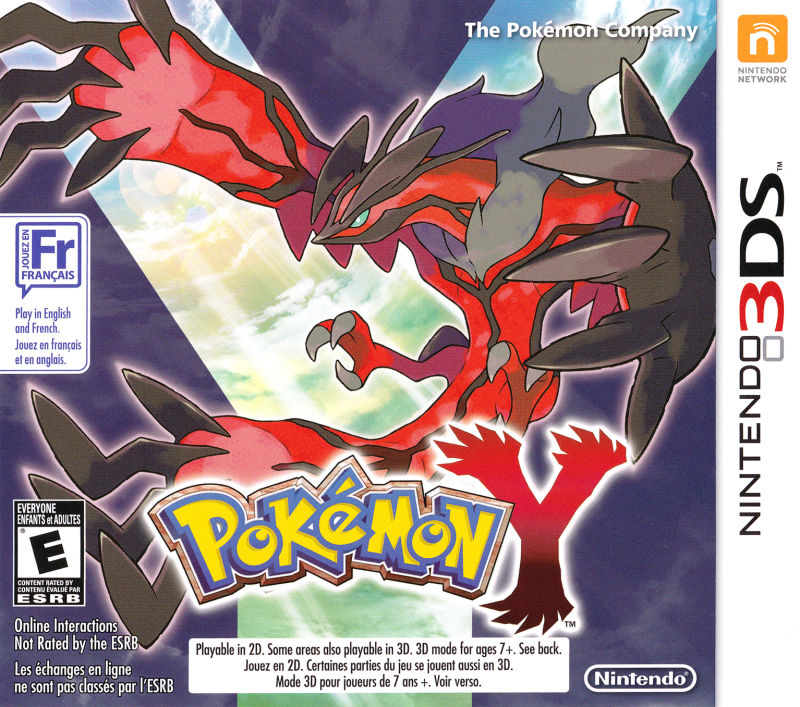 Front cover of Pokémon Y for 3DS