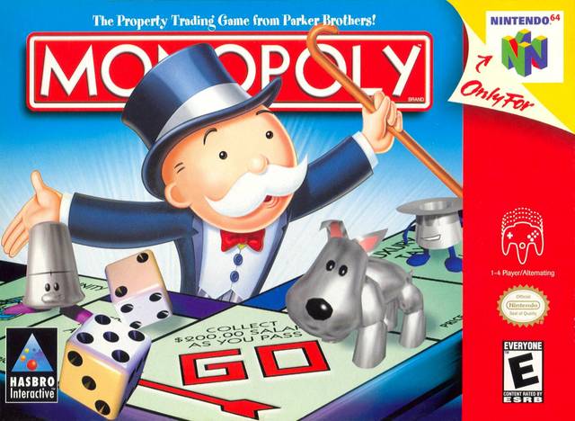 Front cover of Monopoly for Nintendo 64