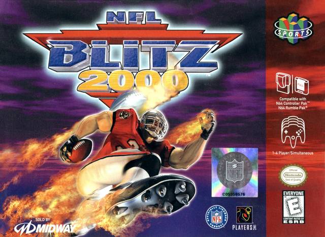 Front cover of NFL Blitz 2000 for Nintendo 64