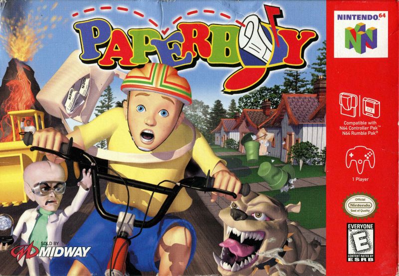 Front cover of Paperboy for Nintendo 64