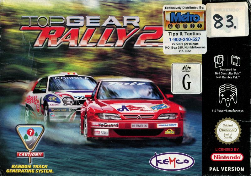 Front cover of Top Gear Rally 2 for Nintendo 64