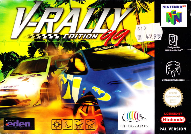 Front cover of V-Rally: Edition 99 for Nintendo 64