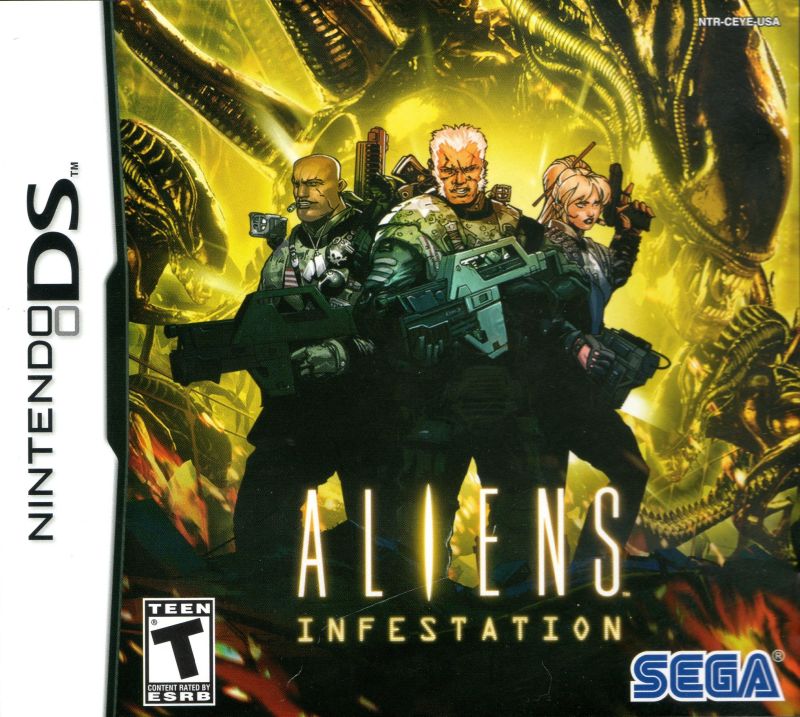 Front cover of Aliens: Infestation for DS