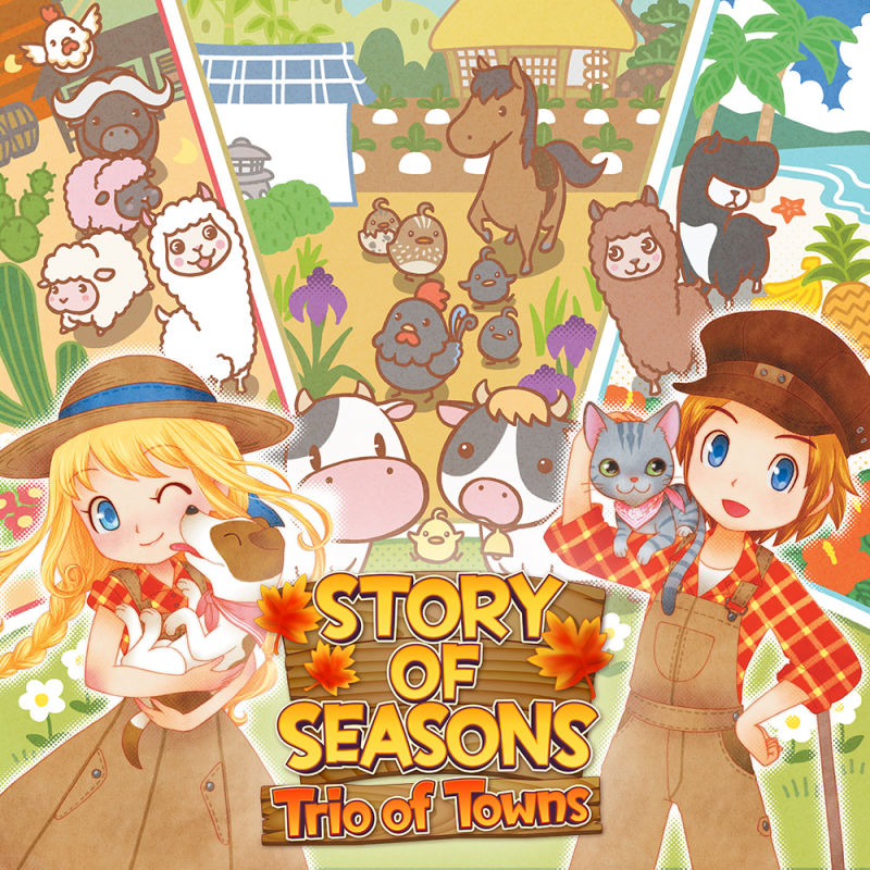 Front cover of Story of Seasons: Trio of Towns for 3DS