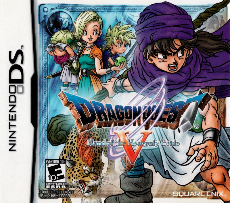 Front cover of Dragon Quest V: Hand of the Heavenly Bride for DS