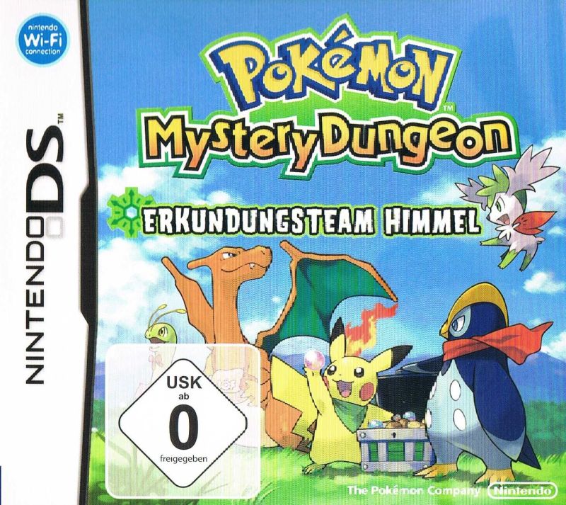 Front cover of Pokémon Mystery Dungeon: Explorers of Sky for DS