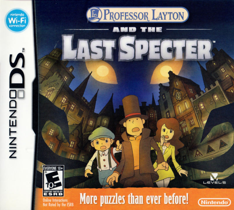 Front cover of Professor Layton and the Last Specter for DS