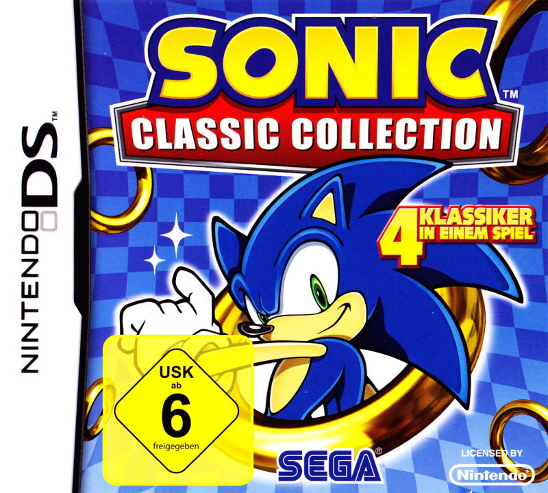 Front cover of Sonic Classic Collection for DS