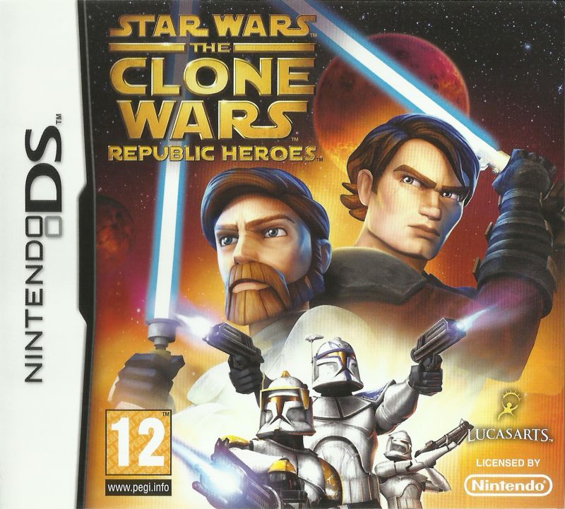 Front cover of Star Wars: The Clone Wars - Republic Heroes for DS