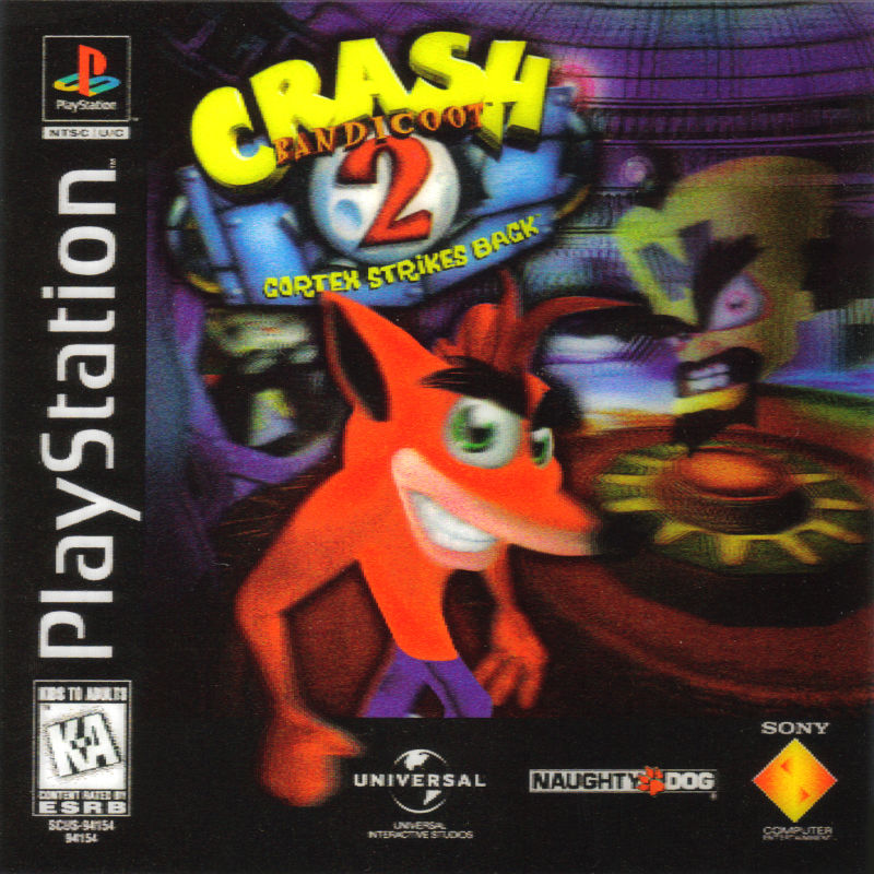 Front cover of Crash Bandicoot 2: Cortex Strikes Back for PlayStation