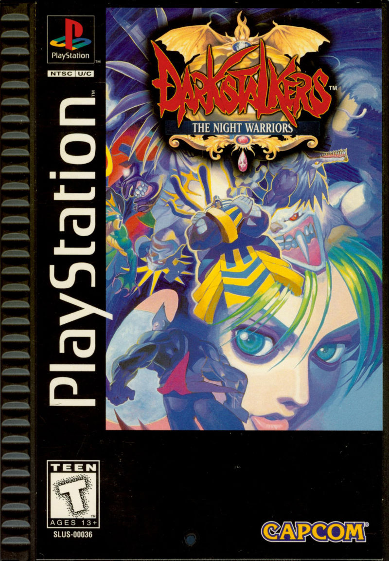 Front cover of Darkstalkers: The Night Warriors for PlayStation