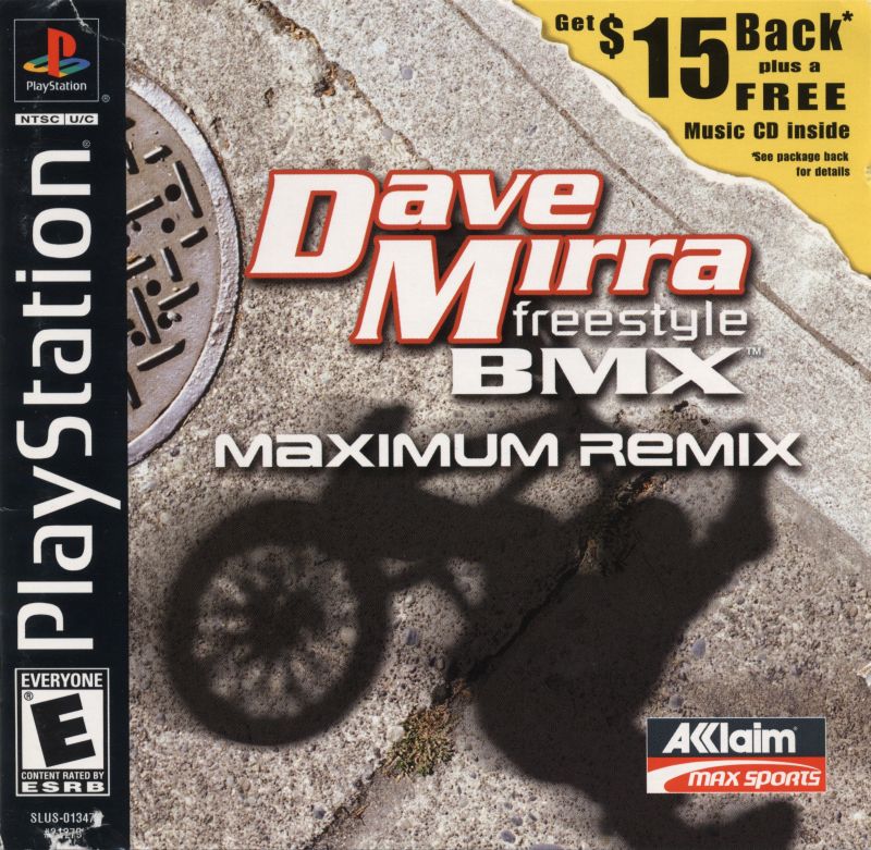 Front cover of Dave Mirra Freestyle BMX: Maximum Remix for PlayStation