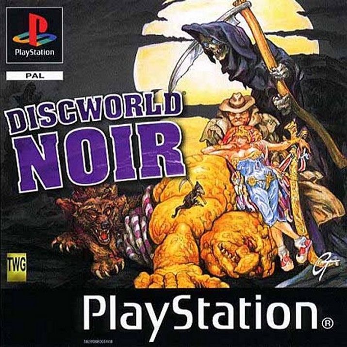 Front cover of Discworld Noir for PlayStation