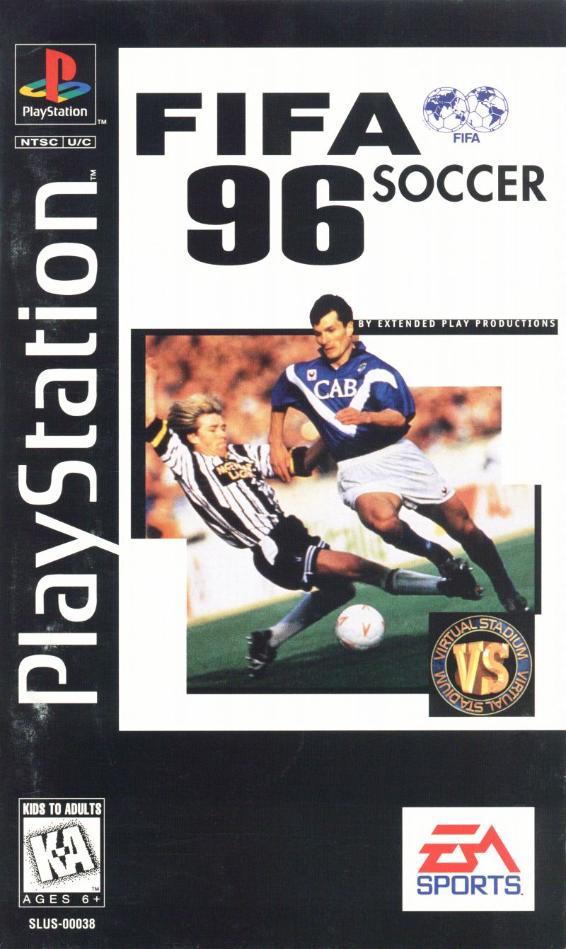 Front cover of FIFA Soccer 96 for PlayStation