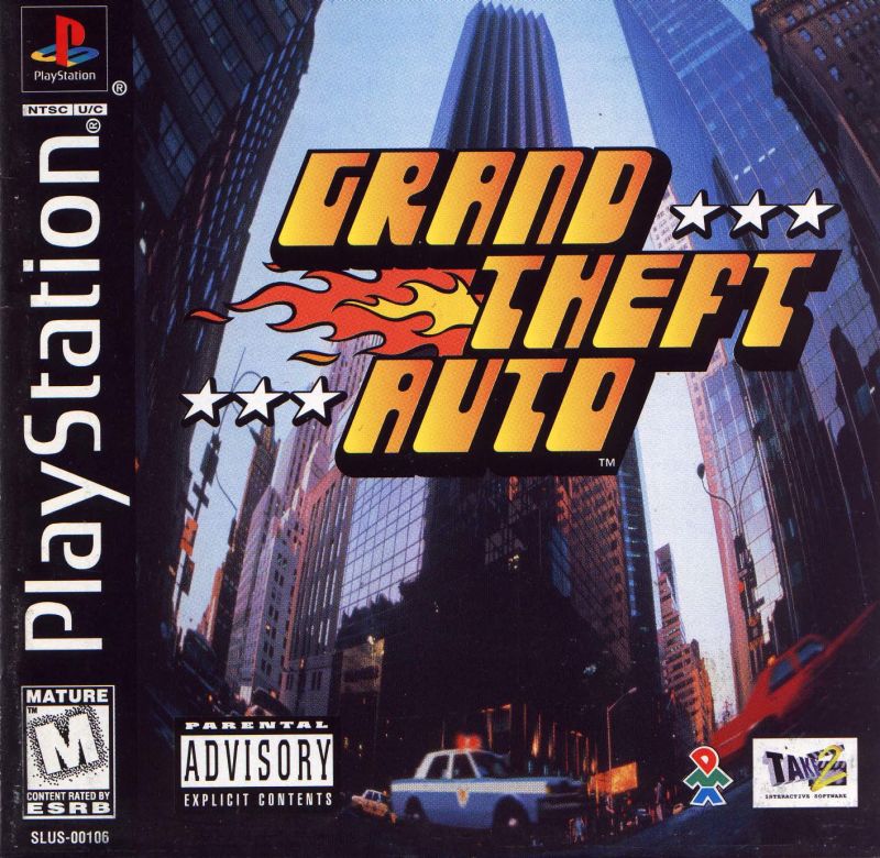 Front cover of Grand Theft Auto for PlayStation