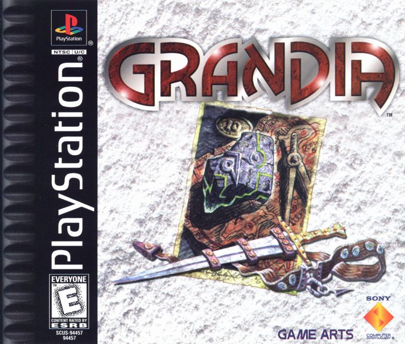 Front cover of Grandia for PlayStation