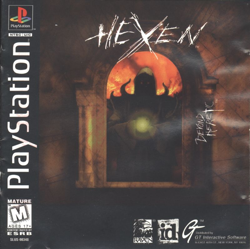 Front cover of Hexen: Beyond Heretic for PlayStation