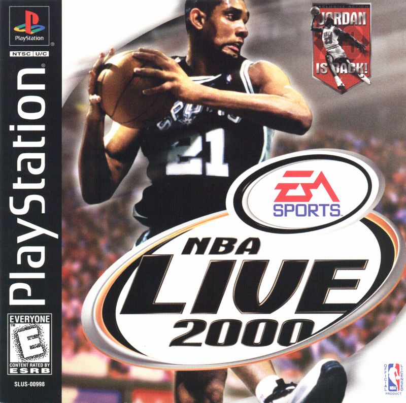 Front cover of NBA Live 2000 for PlayStation