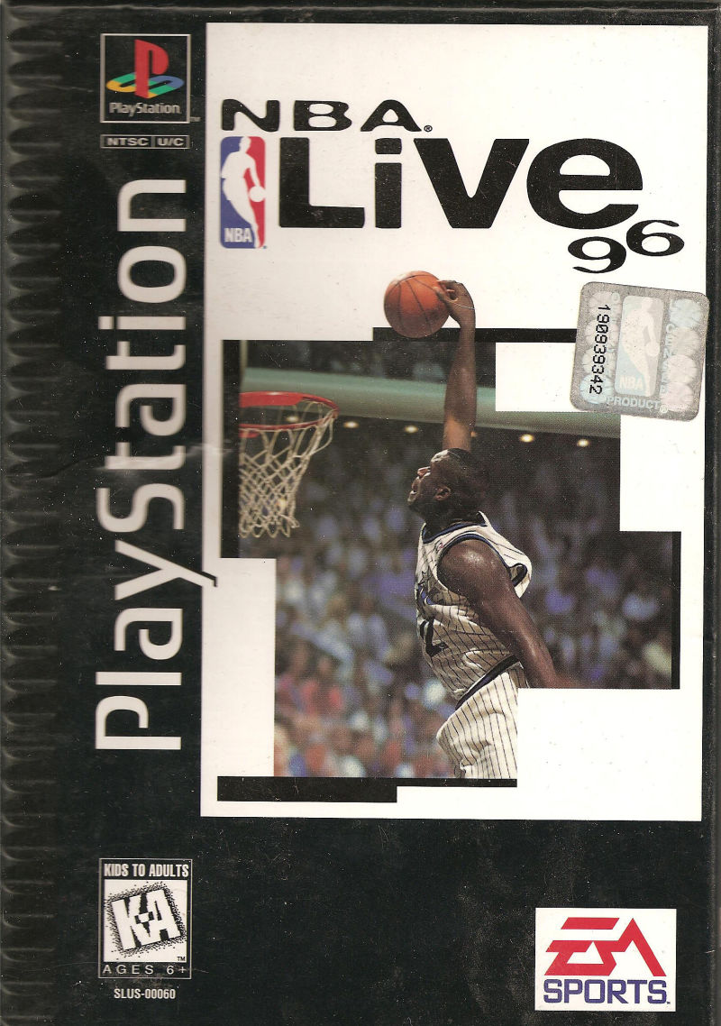 Front cover of NBA Live 96 for PlayStation