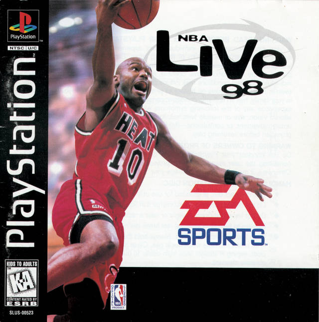 Front cover of NBA Live 98 for PlayStation