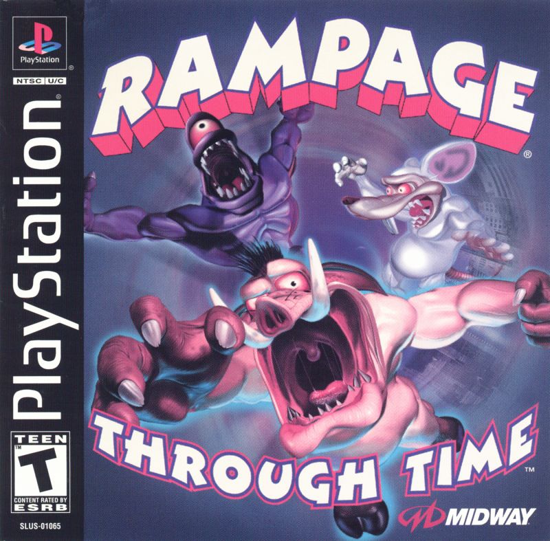 Front cover of Rampage Through Time for PlayStation