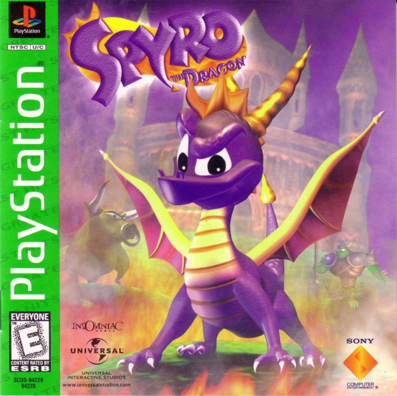 Front cover of Spyro the Dragon for PlayStation