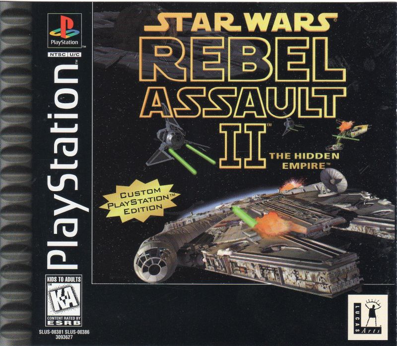 Front cover of Star Wars: Rebel Assault II - The Hidden Empire for PlayStation