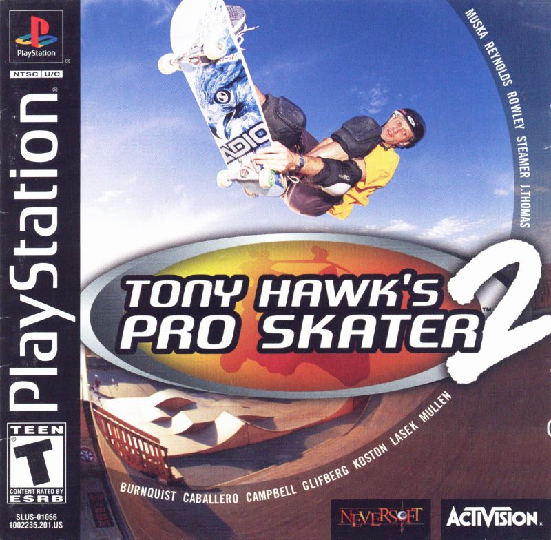 Front cover of Tony Hawk's Pro Skater 2 for PlayStation