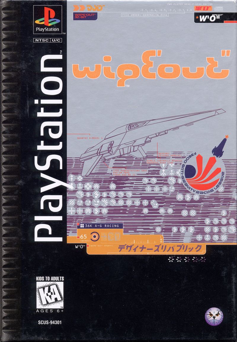 Front cover of WipEout for PlayStation