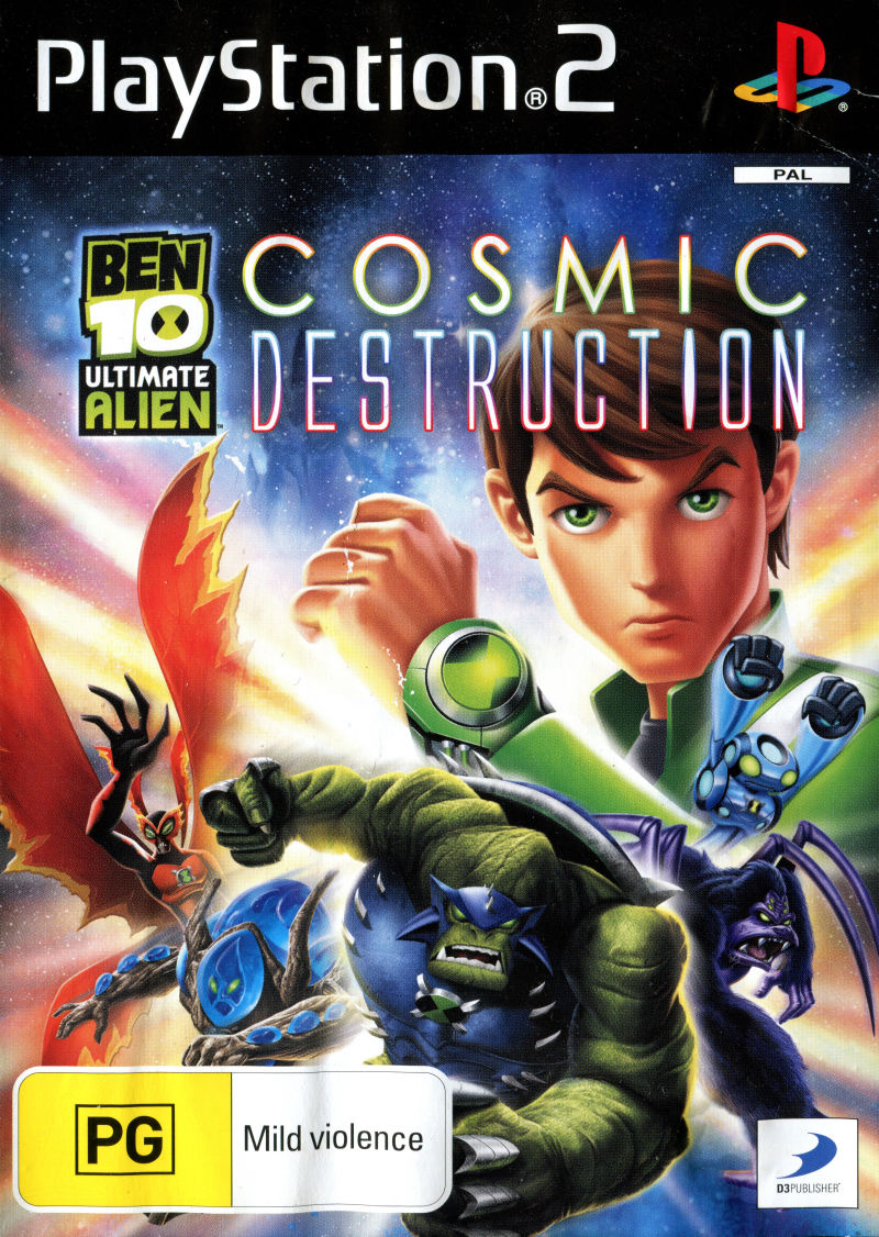 Front cover of Ben 10: Ultimate Alien - Cosmic Destruction for PlayStation 2