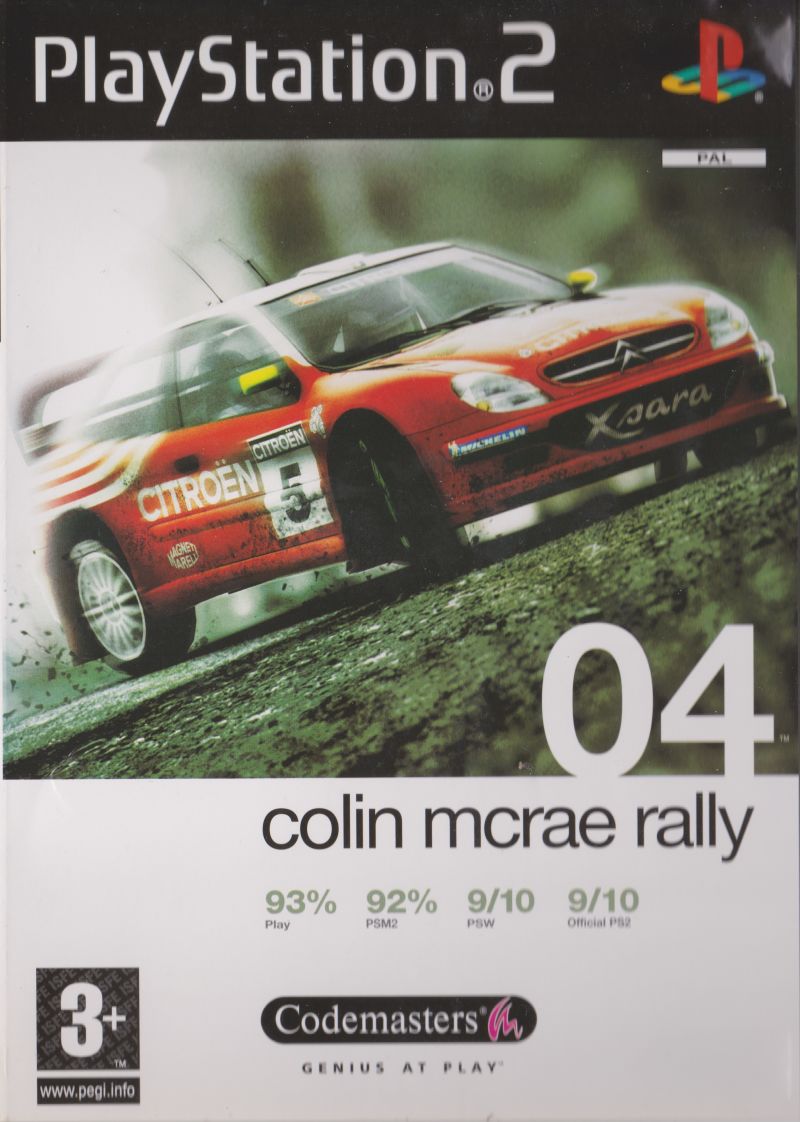 Front cover of Colin McRae Rally 04 for PlayStation 2