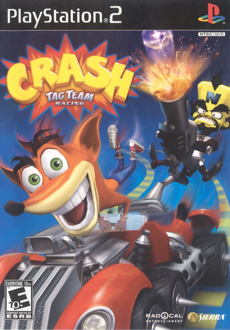 Front cover of Crash Tag Team Racing for PlayStation 2