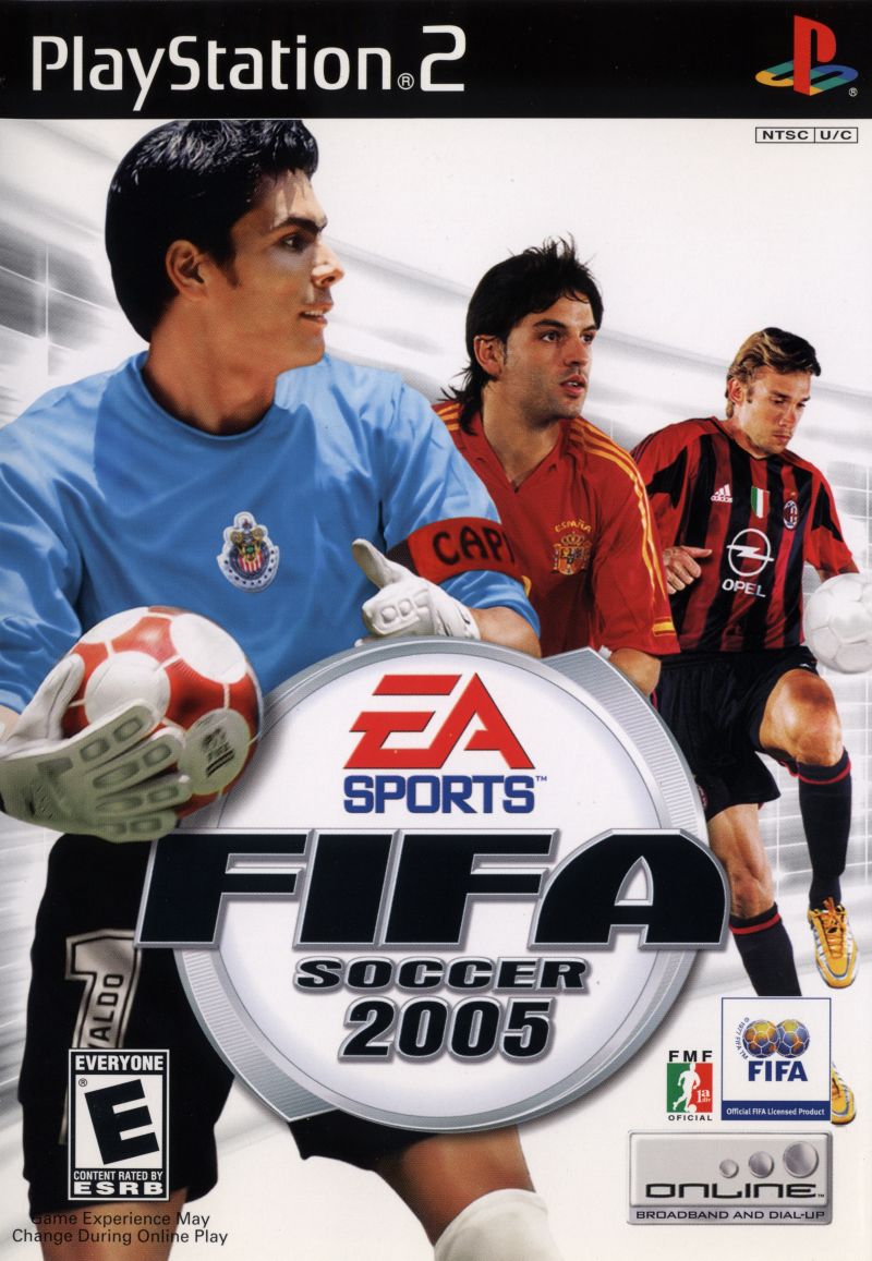 Front cover of FIFA Soccer 2005 for PlayStation 2