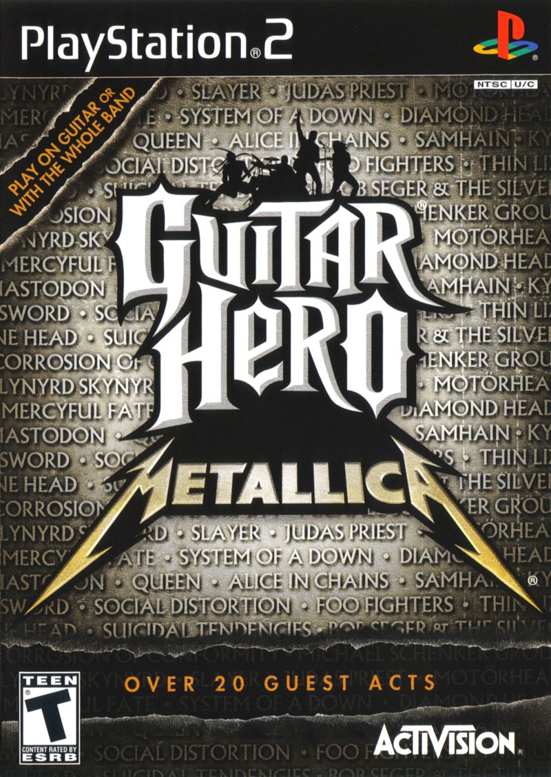 Front cover of Guitar Hero: Metallica for PlayStation 2