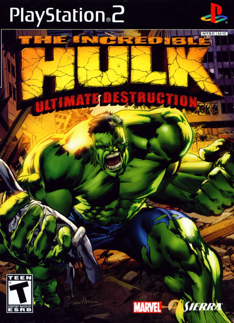 Front cover of The Incredible Hulk: Ultimate Destruction for PlayStation 2