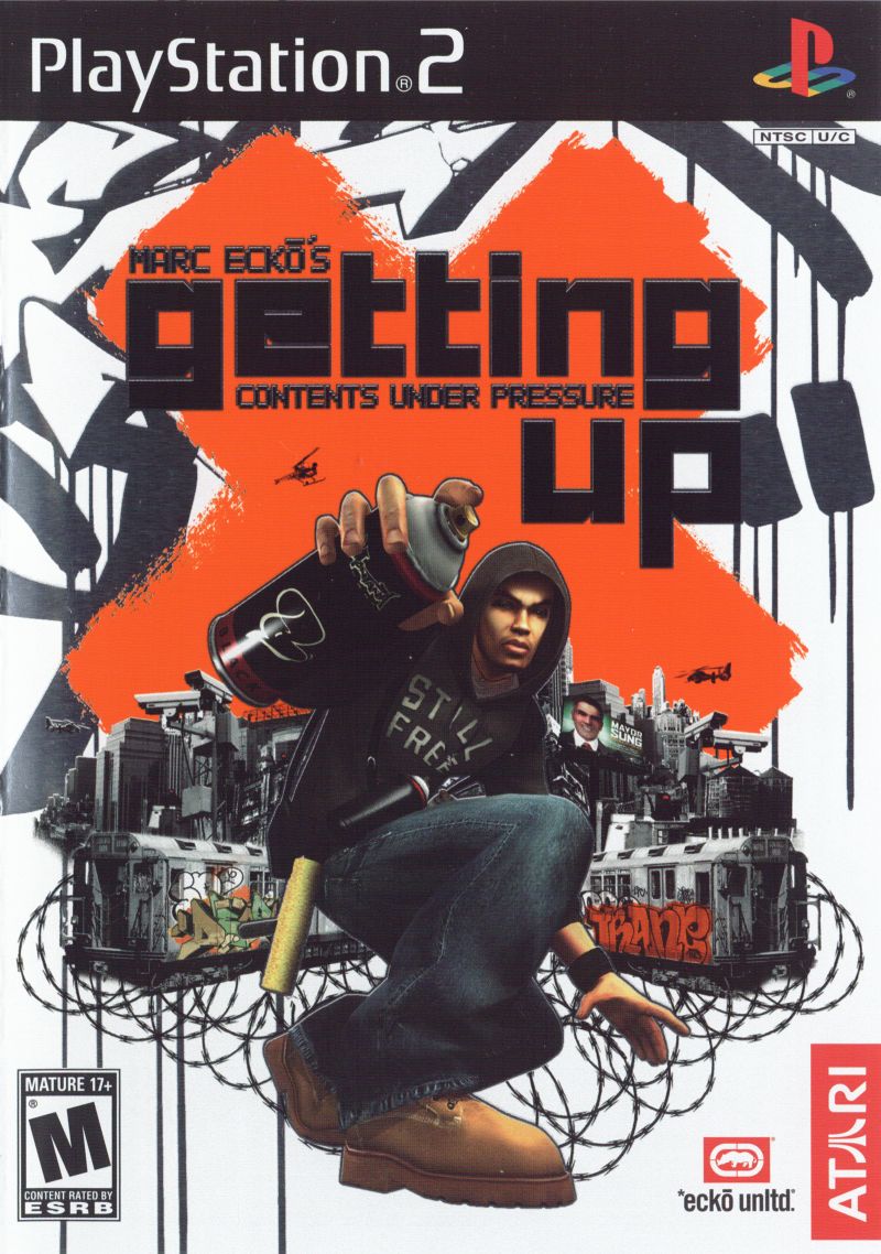 Front cover of Marc Ecko's Getting Up: Contents Under Pressure for PlayStation 2