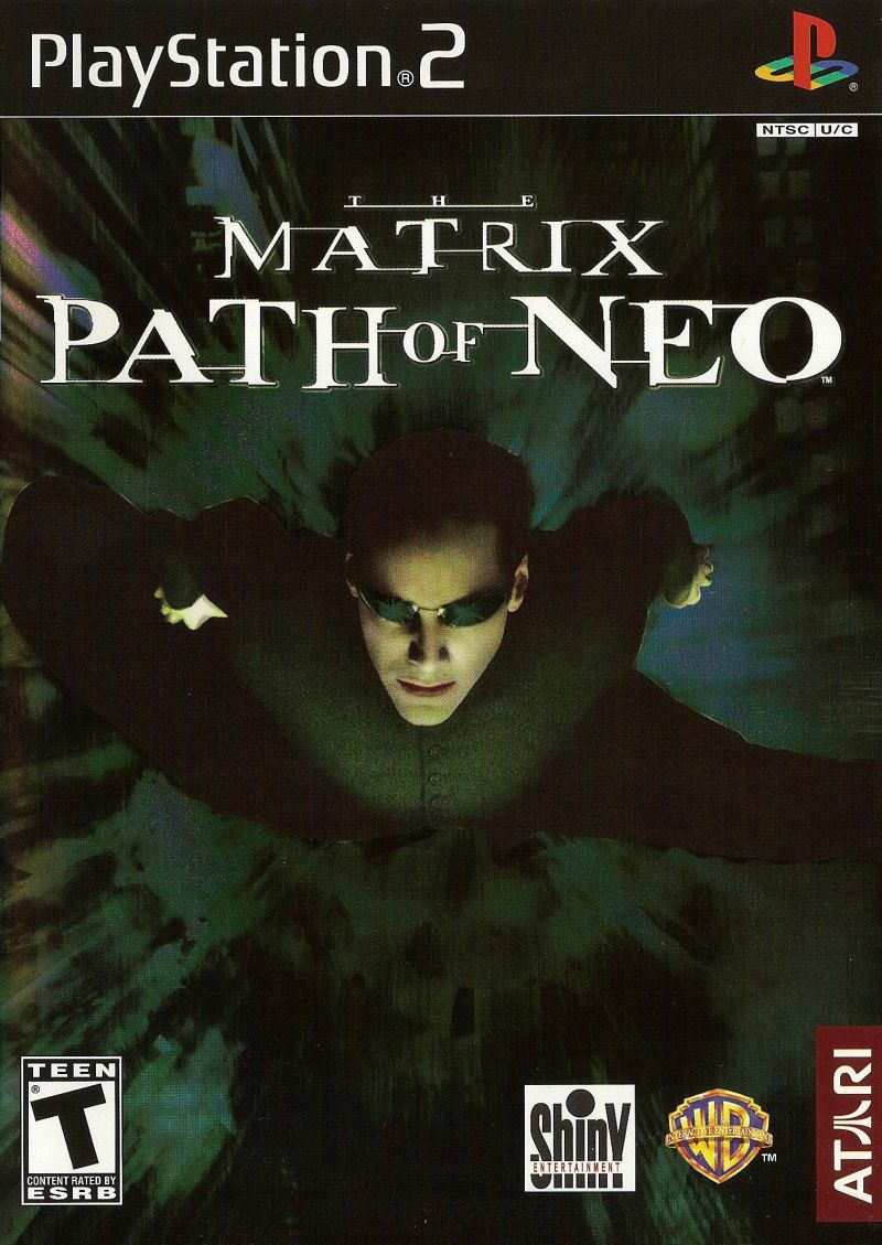 Front cover of The Matrix: Path of Neo for PlayStation 2