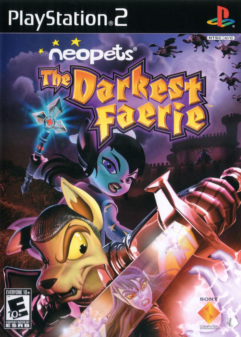 Front cover of Neopets: The Darkest Faerie for PlayStation 2