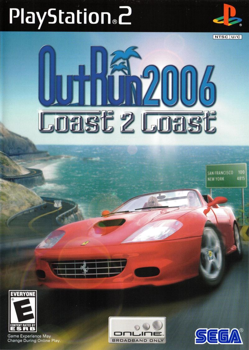 Front cover of OutRun 2006: Coast 2 Coast for PlayStation 2